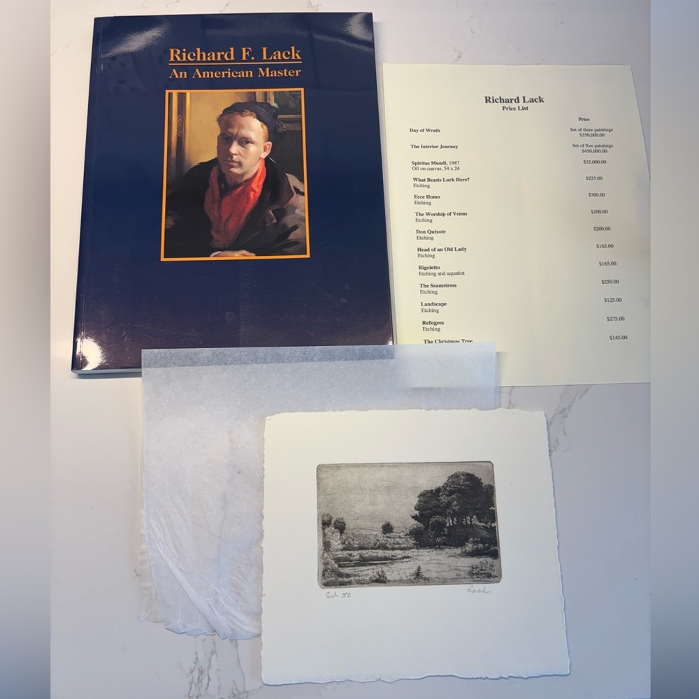 Richard F. Lack An American Master original sketch and book